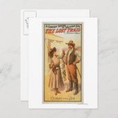 トレイル失ったコメディ – 女性魚釣りウェスタン ポストカード (正面/裏面)