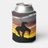 トレイル素晴らしシルエットの終点を持つ夕日 缶クーラー (缶裏面)