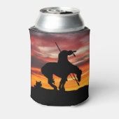 トレイル素晴らしシルエットの終点を持つ夕日 缶クーラー (缶裏面)