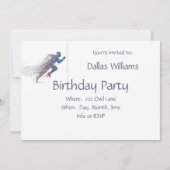 トレイル走ズレーシングランナーをテーマにした誕生日 招待状 (裏面)