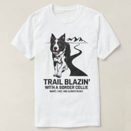 トレイル・ブレーザー ボーダー・コリー冒険デザイン Tシャツ