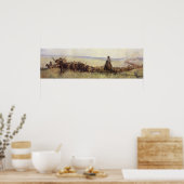 トレイルHerd to Wyoming by WHD Koerner ポスター (キッチン)