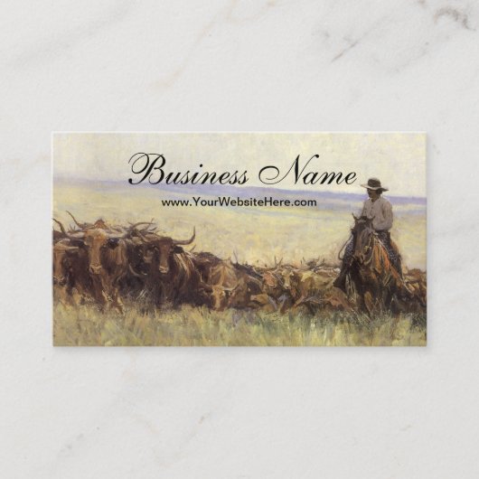 トレイルHerd to Wyoming by WHD Koerner 名刺 (正面)