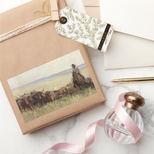 トレイルHerd to Wyoming by WHD Koerner 長方形シール (ギフト)