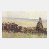 トレイルHerd to Wyoming by WHD Koerner 長方形シール (正面)