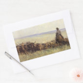 トレイルHerd to Wyoming by WHD Koerner 長方形シール (封筒)