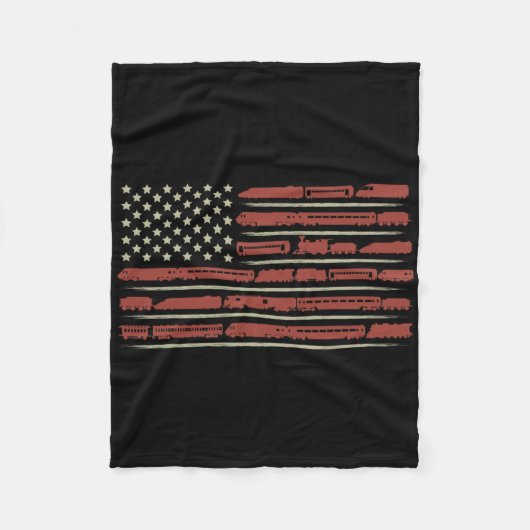 トレインおもしろいコレクターギフト大人コンダクターモデル フリースブランケット (正面)