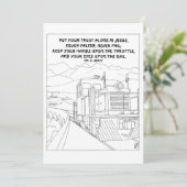 トレインから天国聖なる書物、 経典着色はがき (スタンド正面)