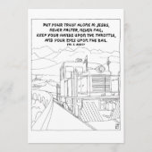 トレインから天国聖なる書物、 経典着色はがき (正面)