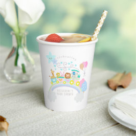 トレインアニマルズベビーパステルブルー 紙コップ