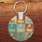 トレインアポップ・アートのート キーホルダー (正面)