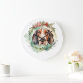 トレインウォーカークリスマスリースフェスティバルカップ ラージ壁時計 (ホーム)