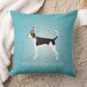 トレインウォーカーコンハウンドハッピーバースデーデザイン クッション (ブランケット)