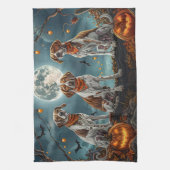 トレインウォーカーハロウィン不気味 キッチンタオル (縦)