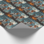 トレインウォーカーハロウィン不気味 ラッピングペーパー (角)