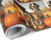 トレインウォーカーパプピー秋のカボチャを探す ラッピングペーパー (ロールコーナー)