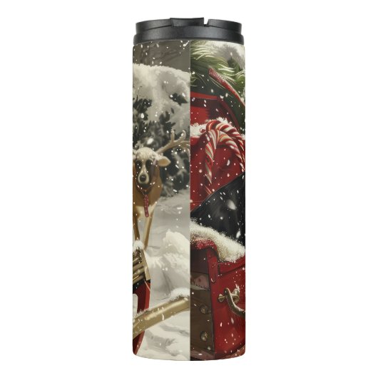 トレインウォーカー犬のクリスマスフェスティバル タンブラー (裏面)