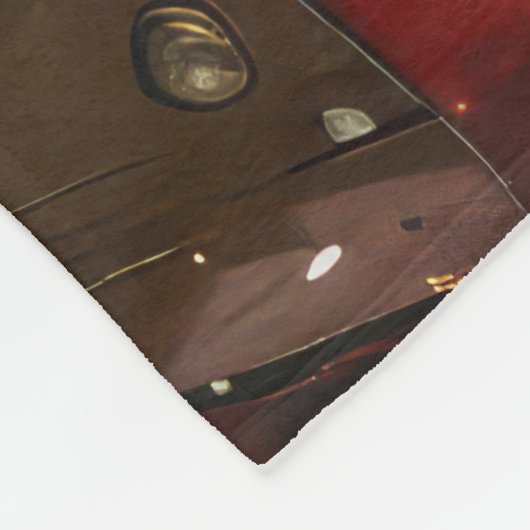 トレインウォーカー犬のクリスマスフェスティバル フリースブランケット (角)