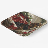 トレインウォーカー犬のクリスマスフェスティバル ペーパープレート (傾斜あり)