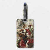 トレインウォーカー犬のクリスマスフェスティバル ラゲッジタグ (裏面縦)