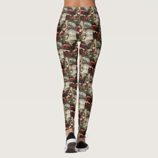 トレインウォーカー犬のクリスマスフェスティバル レギンス (裏面)