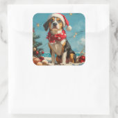 トレインウォーカーConhoundクリスマスヴィンテージビーチ スクエアシール (バッグ)