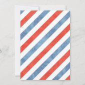 トレインウォーターカラー誕生日招待状 招待状 (裏面)