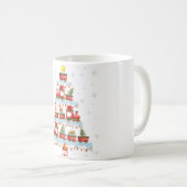 トレインクリスマスツリーメリークリスマストレインクッキーの子供 コーヒーマグカップ (正面右)