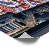 トレイングラフィティグランジアカラフルーバン通りアート ポスター (角)