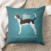 トレイング・ウォーカーがペット記念天使の犬を探す クッション (ブランケット)