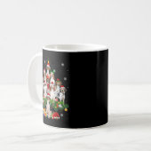 トレイング・ウォーカークリスマスツリーのライトドッグ コーヒーマグカップ (正面左)