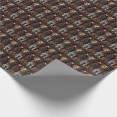 トレイング・ウォーカークリスマスプレゼントで犬を探す ラッピングペーパー (角)