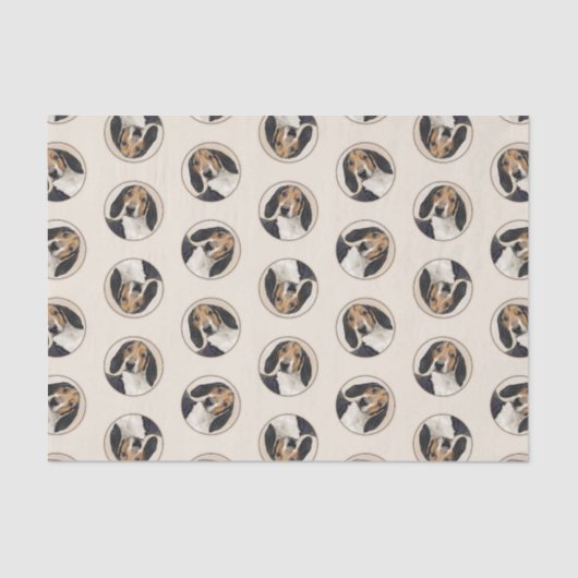 トレイング・ウォーカー絵を描・コンハウンドのオリジナル・ドッグ・アート 薄葉紙 (正面)