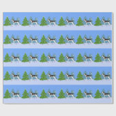 トレイング・ウォーカー飾・コンハウンドのクリスマスツリー ラッピングペーパー (フラット)