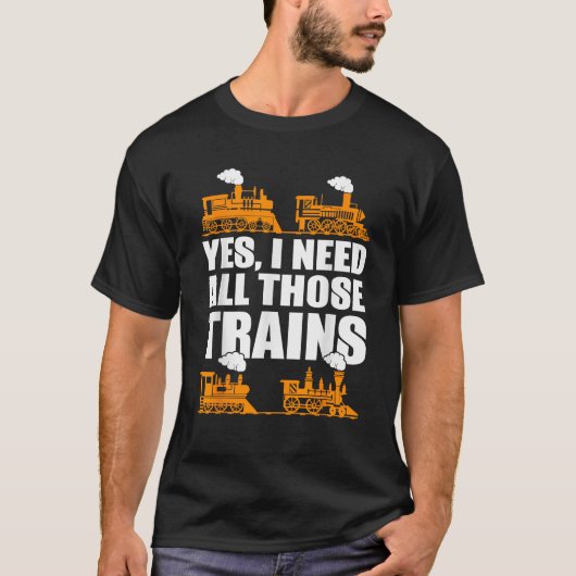 トレインコレクター 楽しい模型列車 Tシャツ (正面)