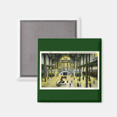 トレインコンコース，シカゴユニオン駅ヴィンテージ マグネット (正面/裏面)