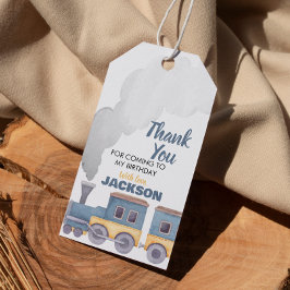 トレインサンキューラベル誕生日ベビーシャワー ギフトタグ