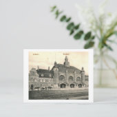 トレインステーションバーンホフ,ルベック,ドイツヴィンテージ ポストカード (スタンド正面)