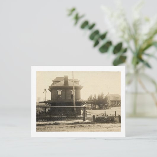 トレインステーション、ベルミード、ニュージャージーヴィンテージ ポストカード (スタンド正面)