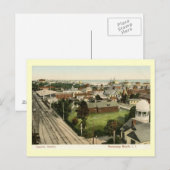 トレインステーション、ロッカウェイビーチ、ニューヨークヴィンテージ ポストカード (正面/裏面)