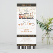 トレインチケット2nd誕生日パーティの招待状 (スタンド正面)