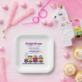 トレインチャッガチョーカートゥーン第2誕生日 ペーパープレート (パーティー)