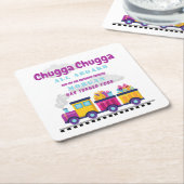 トレインチュガチョオマンガニーエイジ誕生日 スクエアペーパーコースター (アングル)