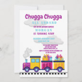 トレインチュガチョオマンガニーエイジ誕生日 招待状 (正面)