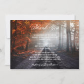 トレイントラックオータムフォレスト悔やみや弔慰サンキューカード サンキューカード (正面)