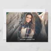 トレイントラックオータムフォレスト悔やみや弔慰サンキューカード サンキューカード (裏面)