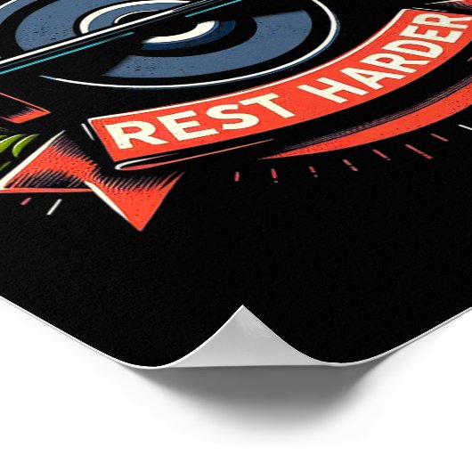 トレインハートレストハードバーベルボディビル ポスター (角)