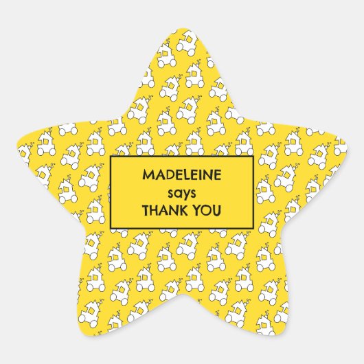 トレインバースデーパーティグディーバッグ 星シール (正面)