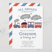トレインバースデーパーティーチョオチョオ招待状 招待状 (正面/裏面)