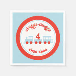 トレインパーソナライズされたバースデーパーティー紙ナプキンス スタンダードカクテルナプキン